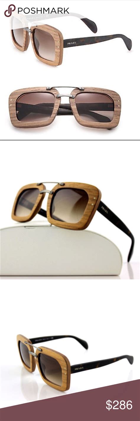 prada wooden sunglasses